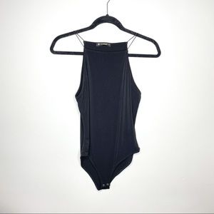 Black Halter Body Suit